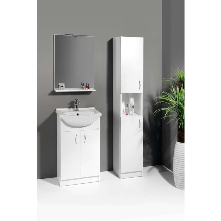 Aqualine Simplex Eco - Skrinka 30x180x30 cm, biela mat SIME320