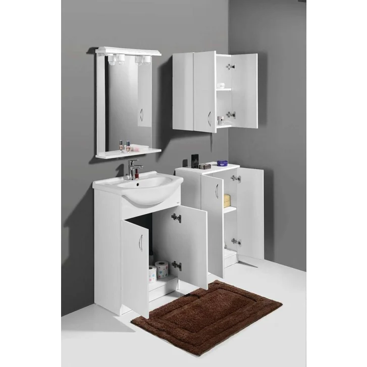 Aqualine Simplex Eco - Skrinka, 50x86x30 cm, biela mat SIME540