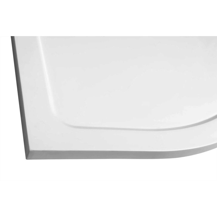 Aqualine - Sprchová vanička TECMI, štvrťkruhová, 80x80x3 cm, biela PQ558