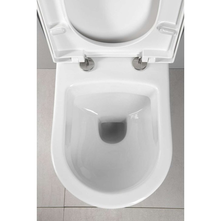 Aqualine Nera - Závesné WC, biela NS952