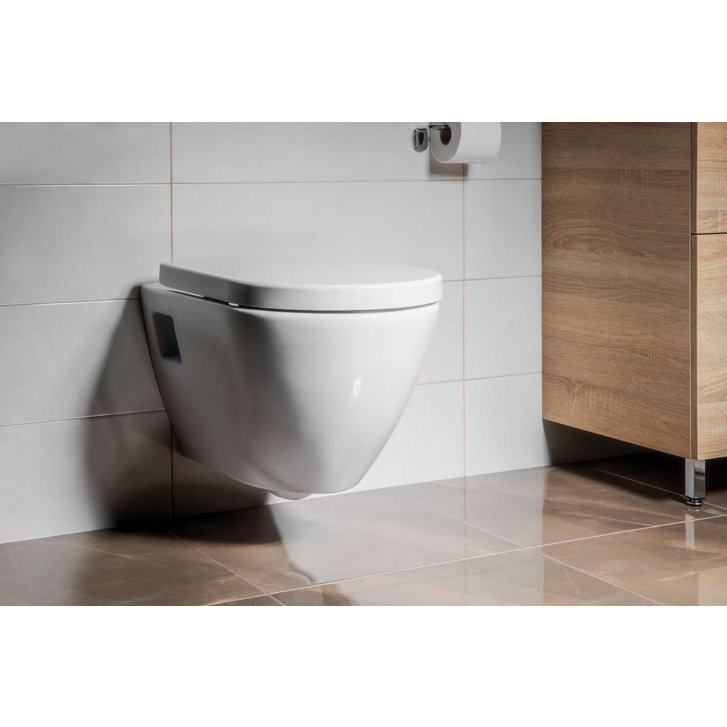Aqualine Nera - Závesné WC, biela NS952