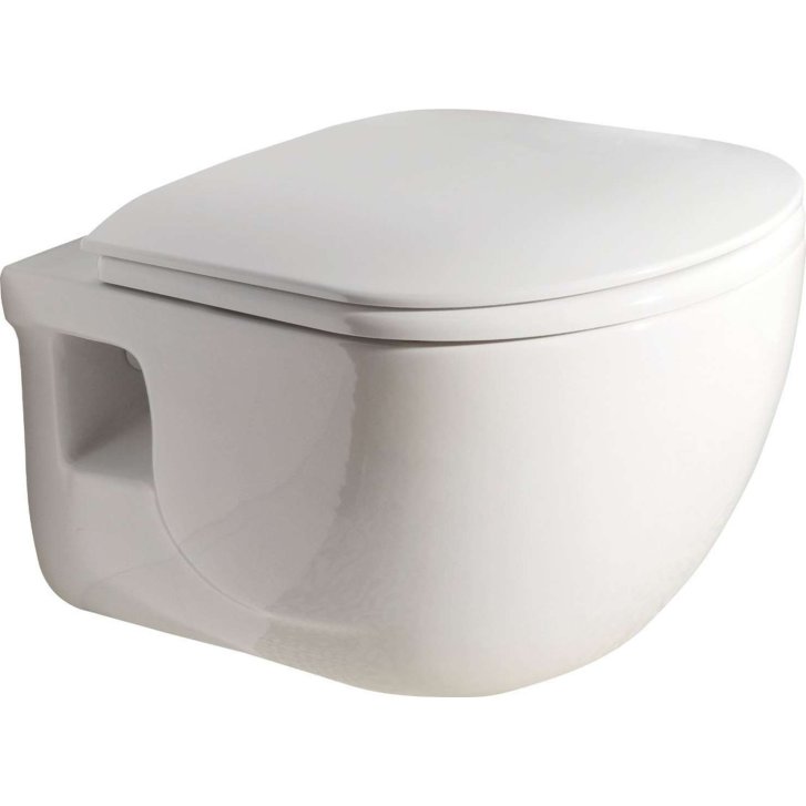 Sapho Brilla - Závesné WC s bidetovou spŕškou, Rimless, biela 100612