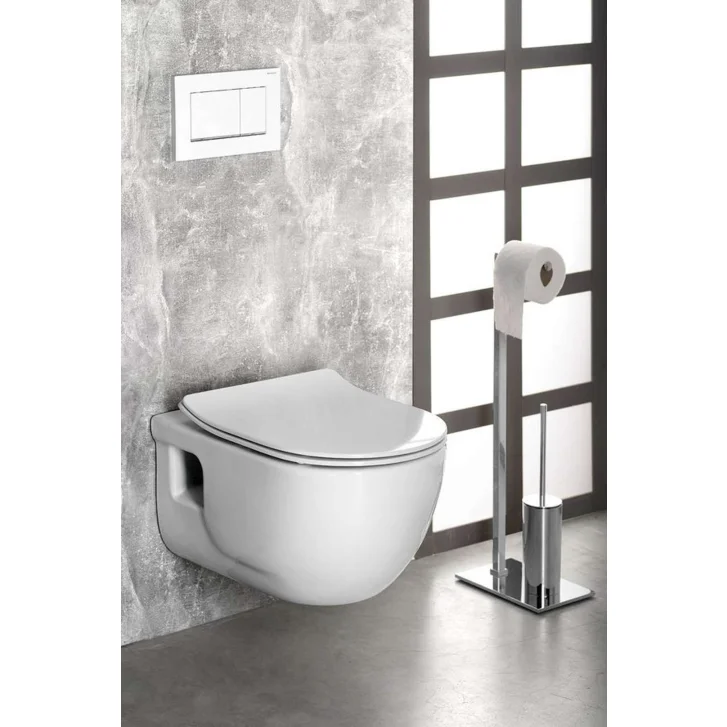 Sapho Brilla - Závesné WC s bidetovou spŕškou, Rimless, biela 100612