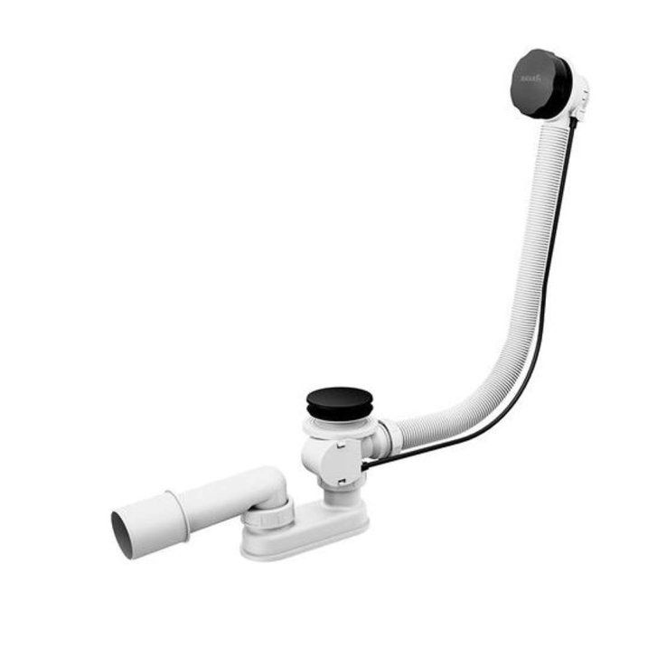 Ravak - Vaňová odtoková a prepadová súprava, dĺžka 570 mm, bowden, matná čierna X01745