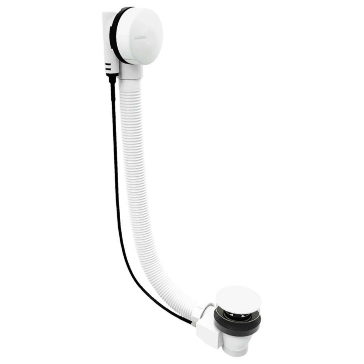 Polysan - Vaňová odtoková a prepadová súprava, dĺžka 60 cm, biela 71850.1