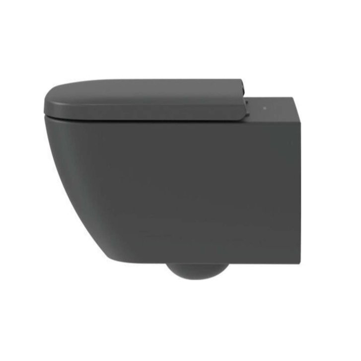 Duravit Happy D.2 - Závesné WC, Rimless, matný antracit 222209AD00