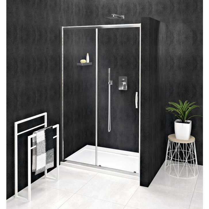 Gelco Sigma - Sprchové dvere Simply dvojdielne 120 cm, Coated Glass, lesklý hliník/číre sklo GS1112