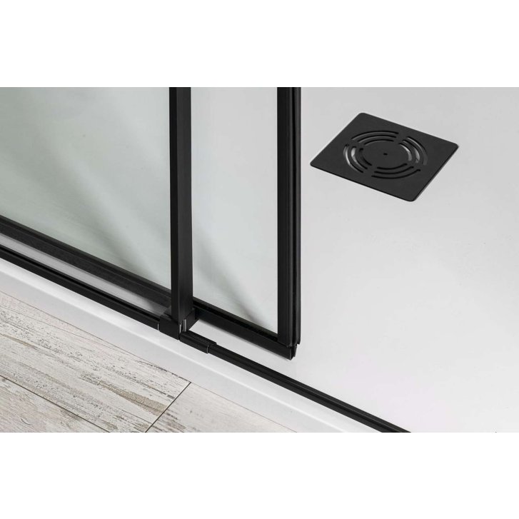 Polysan Altis Line - Sprchové dvere dvojdielne Black, 157-161 cm, matná čierna/číre sklo AL4312B