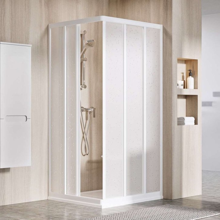 Ravak Supernova - Sprchové dvere ASRV3-90, 87-89 cm, biela/Pearl 15V701R211