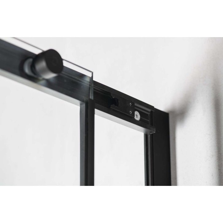 Polysan Altis Line - Sprchové dvere, 80x200 cm, matná čierna/číre sklo AL1582B