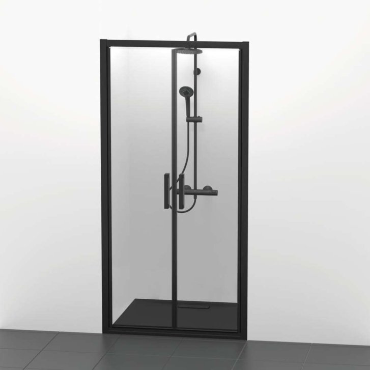 Ideal Standard Connect 2 - Sprchové dvere 100 cm, čierna/číre sklo K9296V3