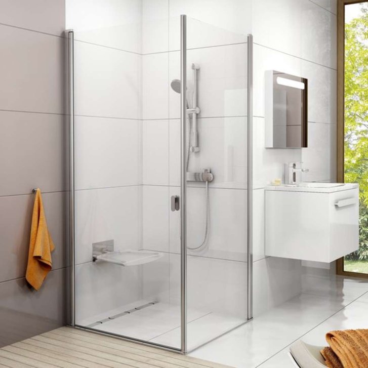 Ravak Chrome - Sprchové dvere CRV1-100, 98-100 cm, lesklý hliník/číre sklo 1QVA0C01Z1