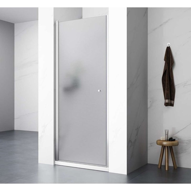 Aqualine Pilot - Sprchové dvere, 190x81 cm, lesklý hliník/sklo Brick PT080W