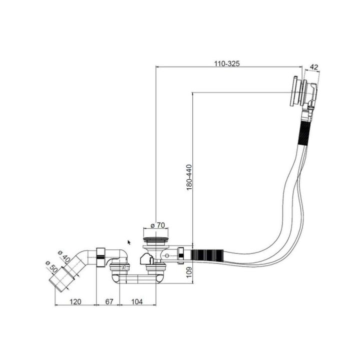 Villeroy & Boch - Odpadová a prepadová súprava, alpská biela U909604-01
