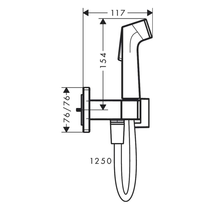 Hansgrohe - Bidetová batéria pod omietku, so spŕškou, chróm 29233000