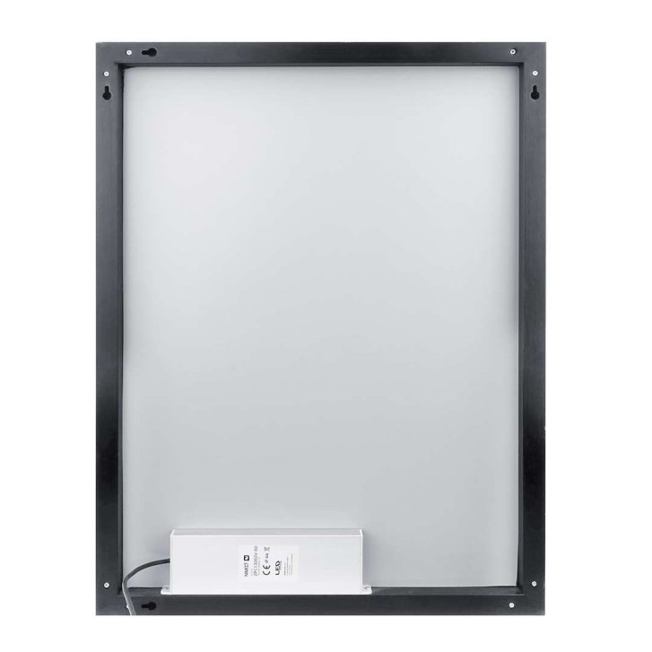 Nimco - Zrkadlo s LED osvetlením, 140x70 cm, dotykový senzor, matná čierna ZPC 13008VX-90