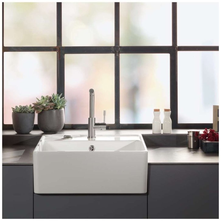 Villeroy & Boch - Keramický drez 63x60 cm, CeramicPlus, alpská biela 632061R1