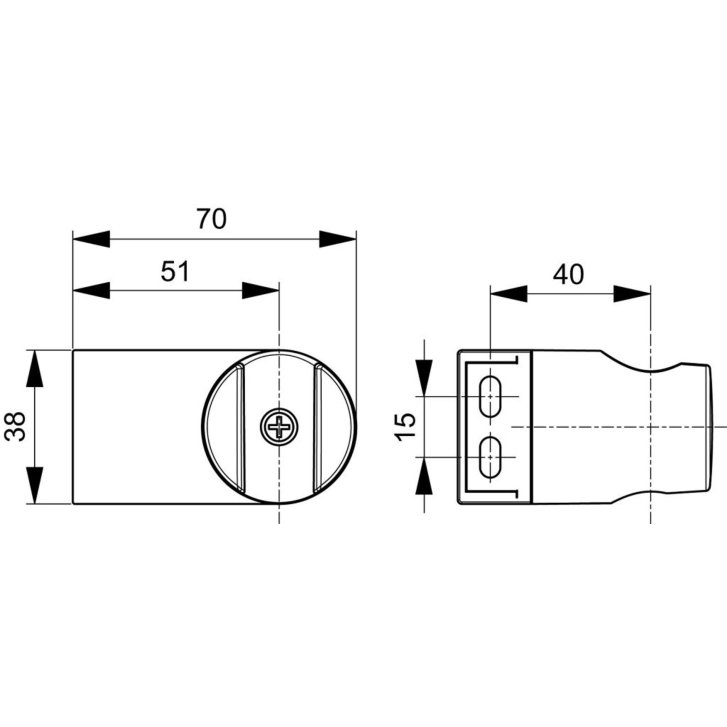 Ideal Standard Idealrain Cube - Držiak sprchy otočný, chróm B0029AA