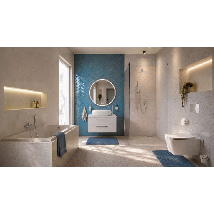 kielle Oudee - Dávkovač mydla s držiakom, matné sklo/chróm 40102030