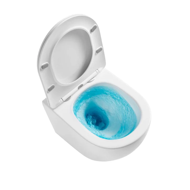 kielle Genesis New - Set predstenovej inštalácie, kompaktného klozetu Oudee, Vortex Rimless+, dosky softclose a tlačidla Gemini New III, lesklá biela 30528SZ43