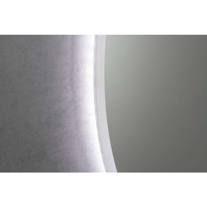 Aqualine - Zrkadlo s LED osvetlením, priemer 60 cm, dotykový senzor UR060