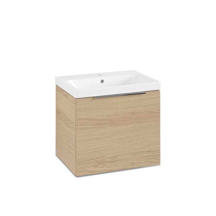 Villeroy & Boch Architectura - Skrinka s umývadlom, 55x47x42 cm, 1 zásuvka, Nordic Oak 4A876001SVJ