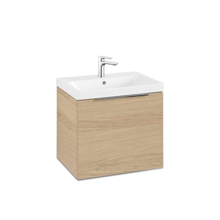 Villeroy & Boch Architectura - Skrinka s umývadlom, 55x47x42 cm, 1 zásuvka, CeramicPlus, Nordic Oak 4A8760R1SVJ
