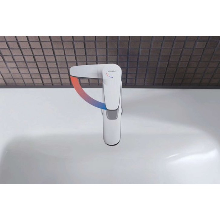 Duravit B.1 - Umývadlová batéria s výpusťou, Minusflow, FreshStart, chróm B11023001010