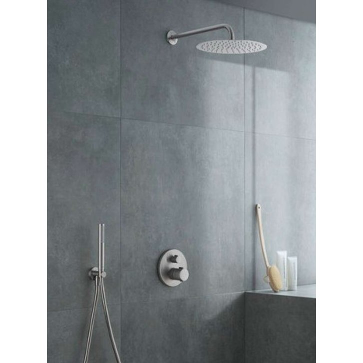 Duravit - Hlavová sprcha, priemer 30 cm, kefovaná nerezová UV0660020070