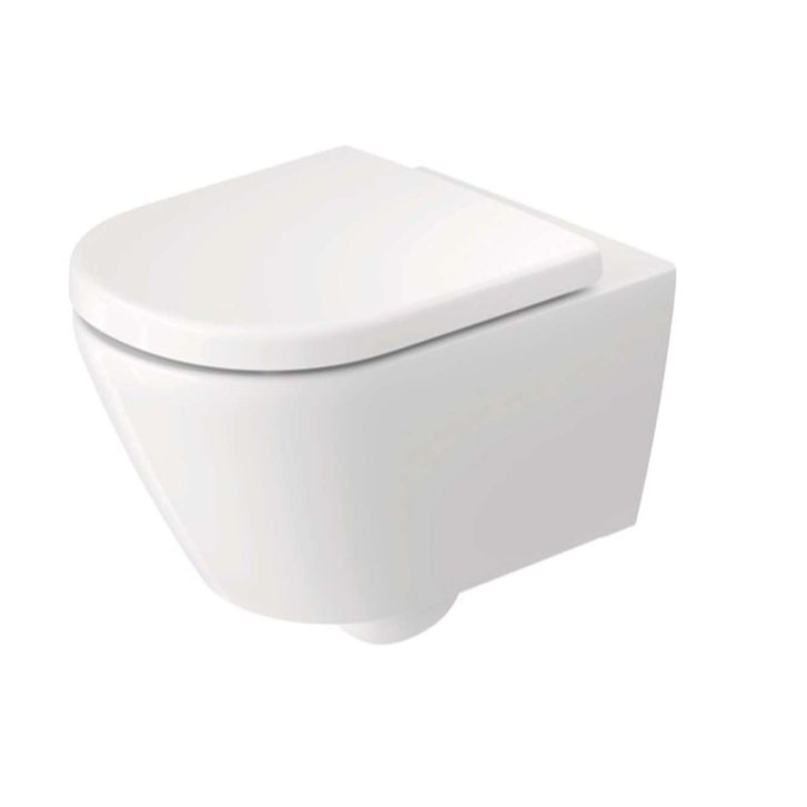 Duravit D-Code - Závesné WC s doskou SoftClose, Rimless, biela 49030900B2