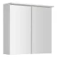 Aqualine KAWA - Zrkadlová skrinka s LED osvetlením 70x70x22 cm, 2 dvierka, biela WGL70S