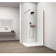 Polysan Esca - Sprchová stena Walk-In 80x210 cm, Antidrop, sklo číre/meď mat ES1080-09