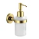 kielle Oudee - Dávkovač mydla s držiakom, matné sklo/brushed gold 40102036