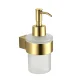 kielle Vega - Dávkovač mydla s držiakom, matné sklo/brushed gold 40118036