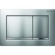 Geberit Omega20 - Ovládacie tlačidlo splachovania, easy-to-clean, matný chróm/lesklý chróm 115.080.JQ.1