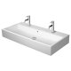 Duravit Vero Air - Dvojumývadlo nábytkové, 100x47 cm, s prepadom, s otvormi na batérie, biela 2350100026