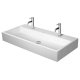 Duravit Vero Air - Dvojumývadlo, 100x47 cm, bez prepadu, s otvormi na batérie, biela 2350100043