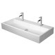 Duravit Vero Air - Dvojumývadlo nábytkové, 100x47 cm, bez prepadu, s otvormi na batérie, biela 2350100072