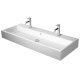 Duravit Vero Air - Dvojumývadlo nábytkové, 120x47 cm, s prepadom, s otvormi na batérie, biela 2350120026