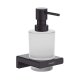 Hansgrohe AddStoris - Dávkovač mydla s držiakom, matné sklo/čierna mat 41745670