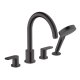 Hansgrohe Vernis Blend - Batéria na okraj vane, 4-otvorová inštalácia, matná čierna 71456670