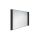 Nimco - Zrkadlo s LED osvetlením, 80x60 cm, dotykový senzor, hliník/čierna ZPC 41003V-90