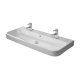 Duravit Happy D.2 - Dvojumývadlo, 120x51 cm, s prepadom, 2 otvory na batérie, biela 2318120024