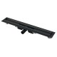 Alca - Sprchový žľab 75 cm, s okrajom pre perforovaný rošt, čierna mat APZ101BLACK-750