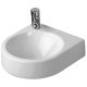 Duravit Architec - Umývadielko, 36x38 cm, bez prepadu, s otvorom na batériu vpravo, biela 0766350008