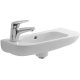 Duravit D-Code - Umývadielko, 50x22 cm, s prepadom, s otvorom na batériu vľavo, biela 07065000092