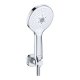 Duravit - Set sprchovej hlavice, držiaka a hadice, 3 prúdy, chróm/biela UV0712001005