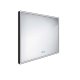 Nimco - Zrkadlo s LED osvetlením, 80x70 cm, dotykový senzor, matná čierna ZPC 13003VX-90