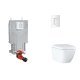 Grohe Uniset - Set predstenovej inštalácie, klozetu, dosky SoftClose a tlačidla Skate Cosmopolitan, Triple Vortex, alpská biela SANI15BB3105