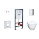 Grohe Solido - Set predstenovej inštalácie, klozetu Serel a dosky softclose, tlačidlo Skate Cosmopolitan, chróm 38528SET-KH